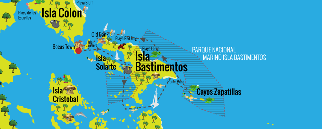 mapa de Bocas del Toro